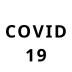 The word COVID-19 against a transparent background